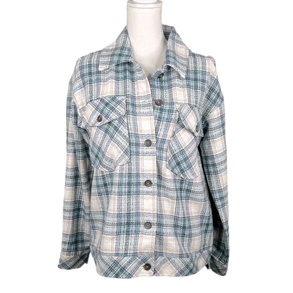 Boston‎ Traders Plaid Long Sleeve Shacket Jacket Size Small New without tags!